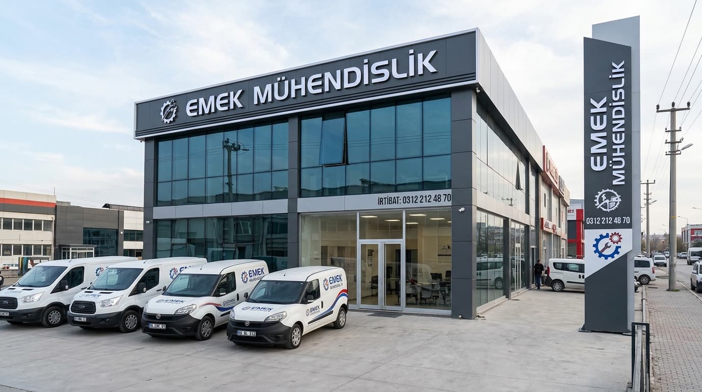 Emek Mühendislik Doğalgaz ve Isıtma Sistemleri Merkez Binası ve Servis Araçları - Ankara